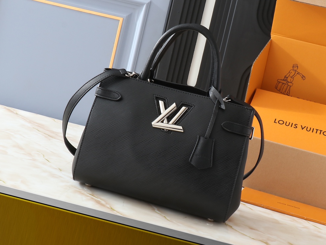 LV Classic Handbag Monogram Canvas LV Logo Detail